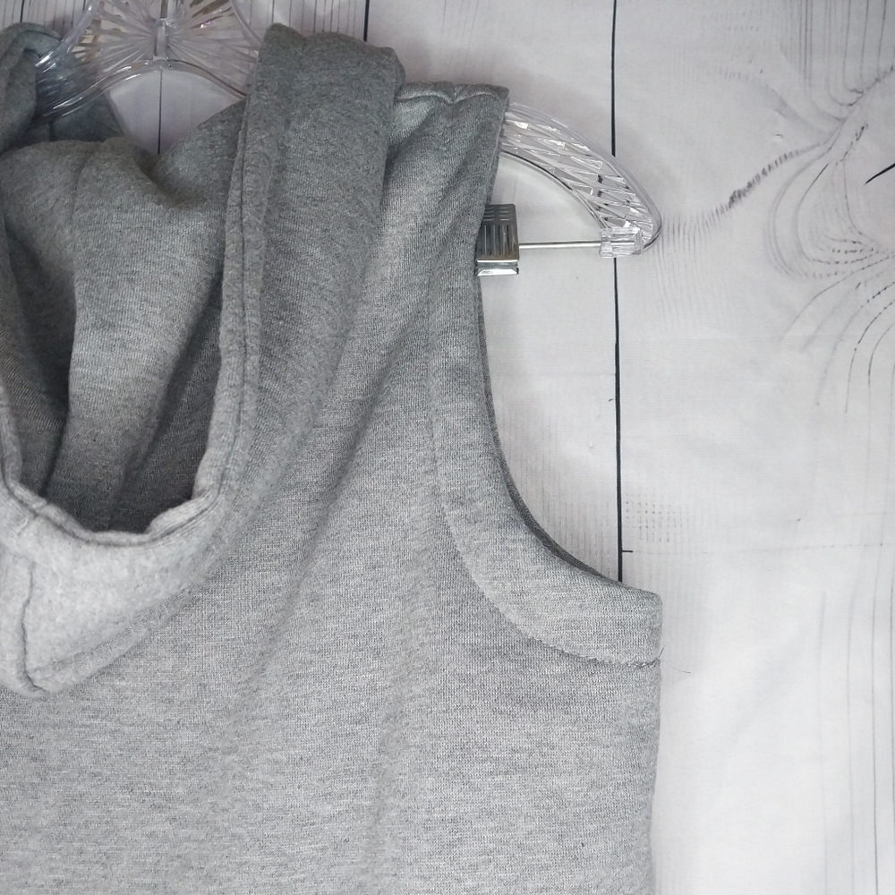 Zaful Gray Button-Up Hooded Vest Size 6 - Picture 10 of 15